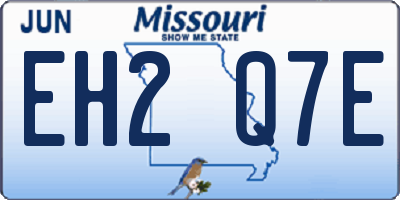 MO license plate EH2Q7E
