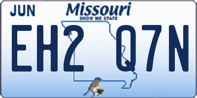 MO license plate EH2Q7N