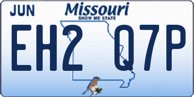 MO license plate EH2Q7P