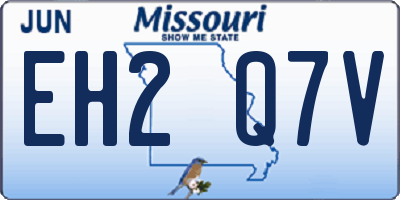 MO license plate EH2Q7V