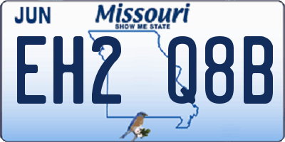 MO license plate EH2Q8B