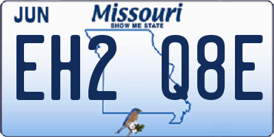 MO license plate EH2Q8E