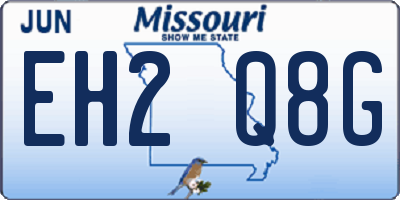 MO license plate EH2Q8G