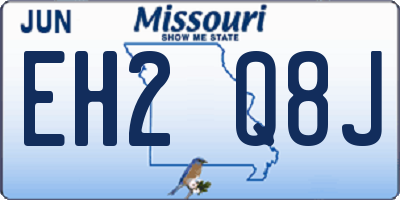 MO license plate EH2Q8J