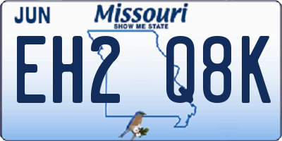 MO license plate EH2Q8K