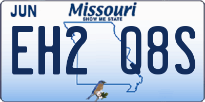 MO license plate EH2Q8S
