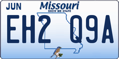 MO license plate EH2Q9A