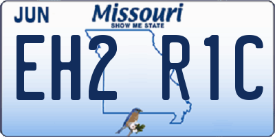 MO license plate EH2R1C