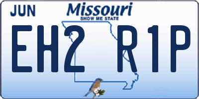 MO license plate EH2R1P