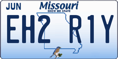 MO license plate EH2R1Y