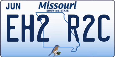 MO license plate EH2R2C