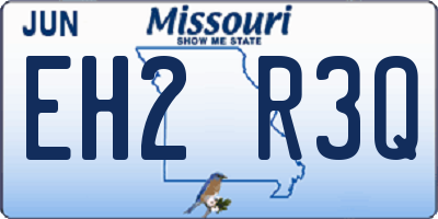 MO license plate EH2R3Q