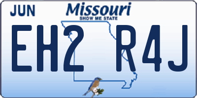 MO license plate EH2R4J