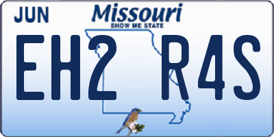 MO license plate EH2R4S