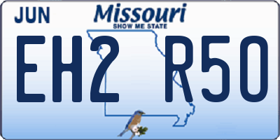 MO license plate EH2R5O