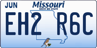 MO license plate EH2R6C