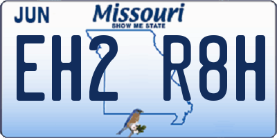 MO license plate EH2R8H