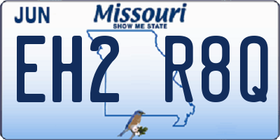 MO license plate EH2R8Q