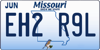 MO license plate EH2R9L