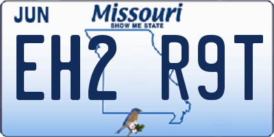 MO license plate EH2R9T