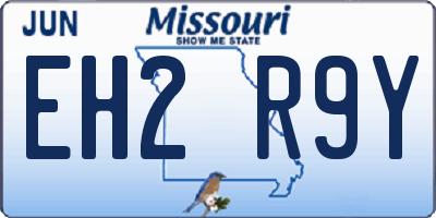 MO license plate EH2R9Y