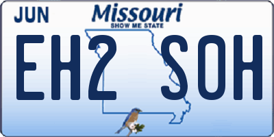 MO license plate EH2S0H