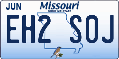 MO license plate EH2S0J