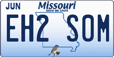 MO license plate EH2S0M