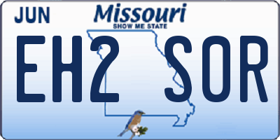 MO license plate EH2S0R