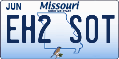 MO license plate EH2S0T