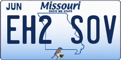 MO license plate EH2S0V
