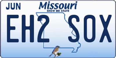 MO license plate EH2S0X