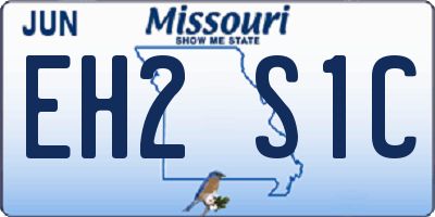 MO license plate EH2S1C