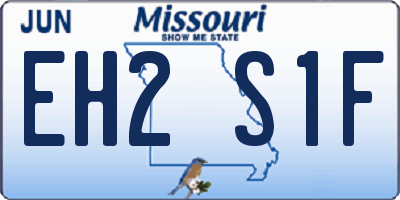 MO license plate EH2S1F