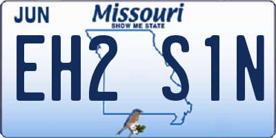 MO license plate EH2S1N