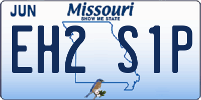 MO license plate EH2S1P