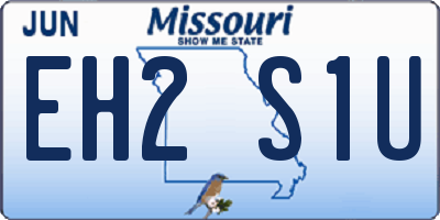 MO license plate EH2S1U