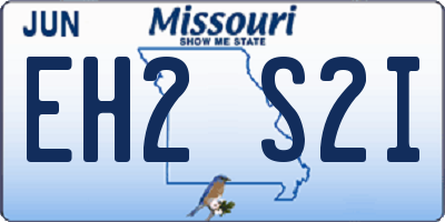 MO license plate EH2S2I