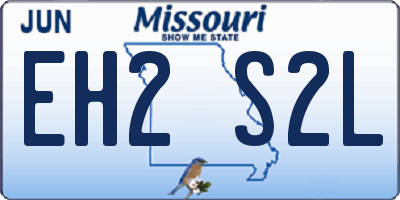 MO license plate EH2S2L