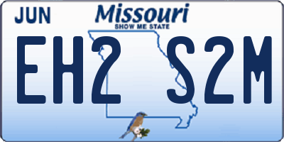 MO license plate EH2S2M