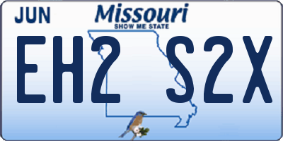 MO license plate EH2S2X