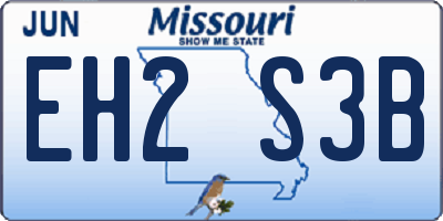 MO license plate EH2S3B