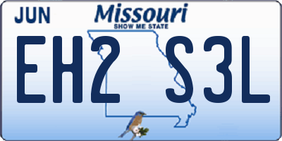 MO license plate EH2S3L