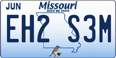 MO license plate EH2S3M