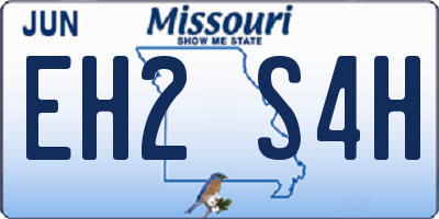 MO license plate EH2S4H
