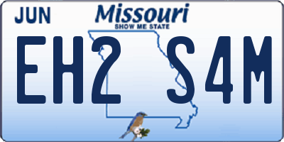 MO license plate EH2S4M