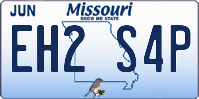MO license plate EH2S4P