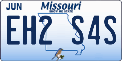 MO license plate EH2S4S