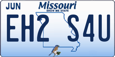 MO license plate EH2S4U