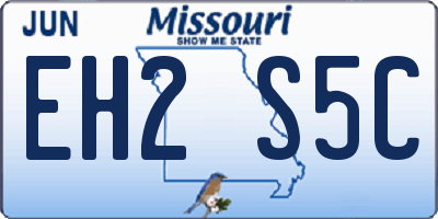 MO license plate EH2S5C